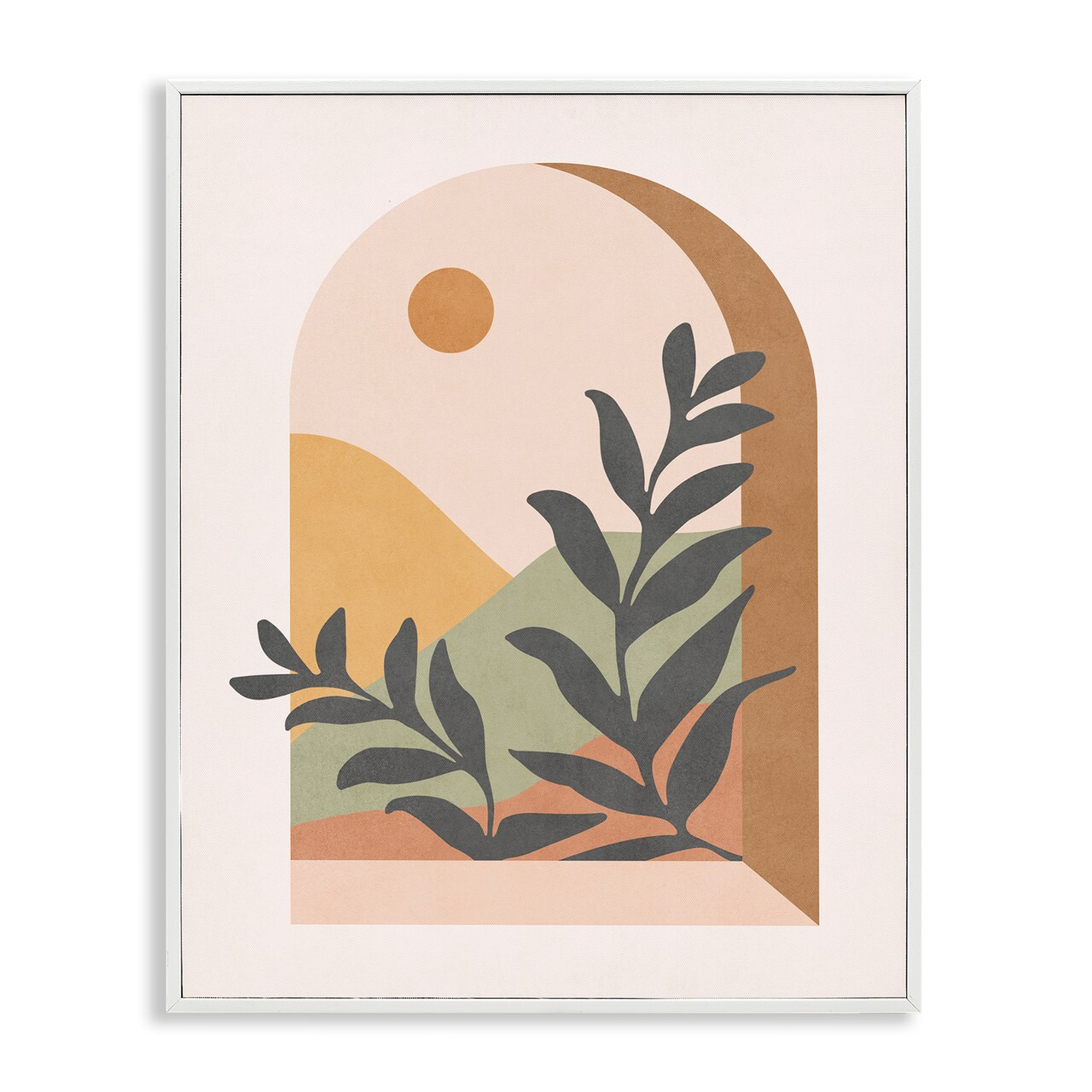 Stupell Industries Soft Boho Window View Framed Giclee Wall Art Design by Nataly White